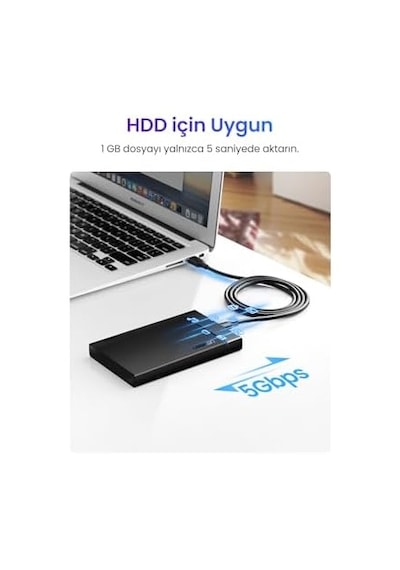Usb 3.0 Type-c Data Ve Şarj Kablosu 50 Cm