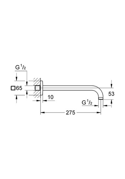 Grohe Rainshower Modern Tepe Duşu Dirseği 275 Mm - 27488000 Diğer