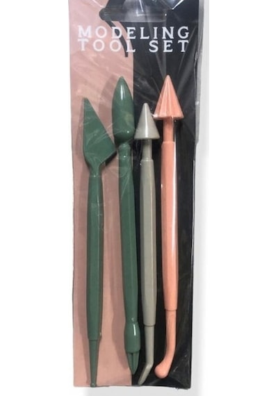 Modeling Tool Plastik Kil Heykel Modelleme Modelaj Seti 4 Parça