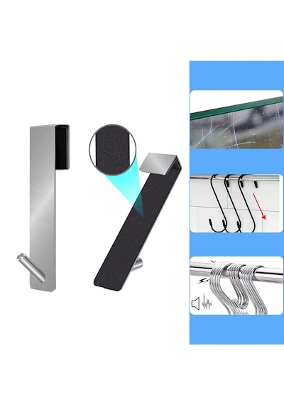 Metal Banyo Duşakabin İçin Dikey Askılık-al4836 1 Adet Siyah