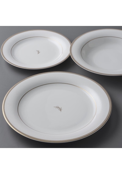 Jumbo Lineda Gold 55 Parça 12 Kişilik Yemek Takımı Altın