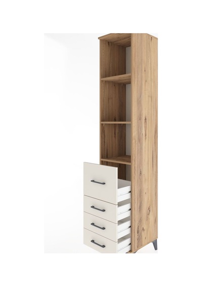 Hyperion Dolap 3 Raflı 4 Çekmeceli 44x44x221 Çam-aytaşı Atlas Çam