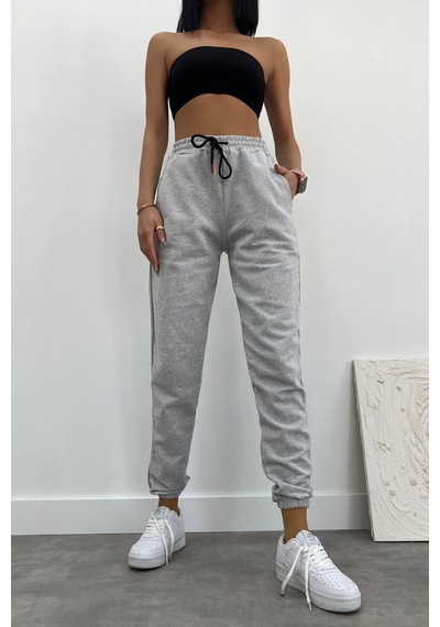 Blackjack Giyim Unısex Slim Fit Jogger Eşofman Altı Gri