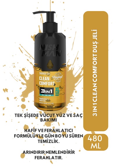 Nıshman 3ın1 Clean Comfort Duş Jeli 480 ML