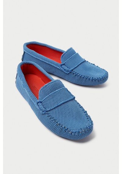 Mubiano Summer Kadın Triko Mavi Babet & Loafer -mstb2020-m Mavi