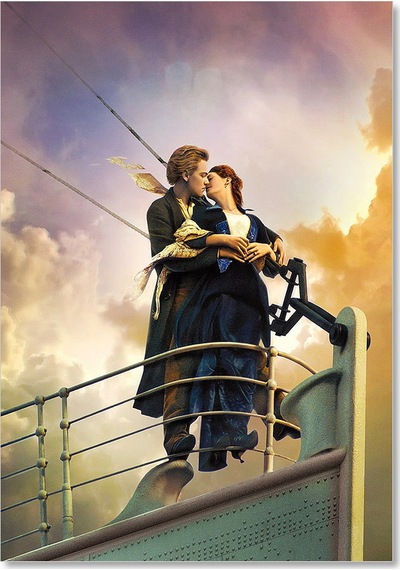 Cakasepetim Titanic Jack Ve Rose Güverte Pozu Ahşap Mdf Tablo