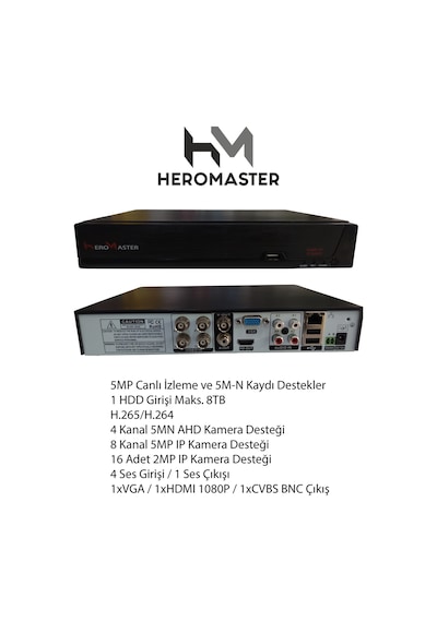 4 Kanal Xmeye H265 Ahd Kayıt Cihazı 5Mp