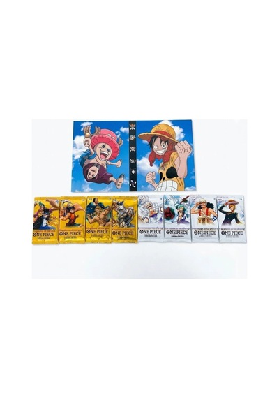 Cantex Tech One Piece Card Game Booster 4 White+4 Yellow Pack 4 Paket Trading Cards - 80 Kart +albüm22