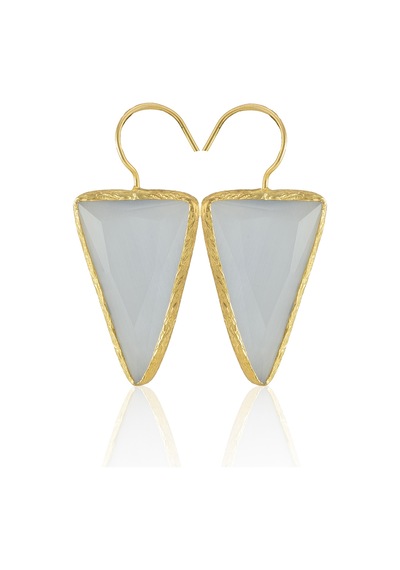 Kadir Jewellery 22 Ayar Altın Kaplama Vintage Küpe -el İşçiliği Ve Hipoalerjenik Küpe Gri 72754892