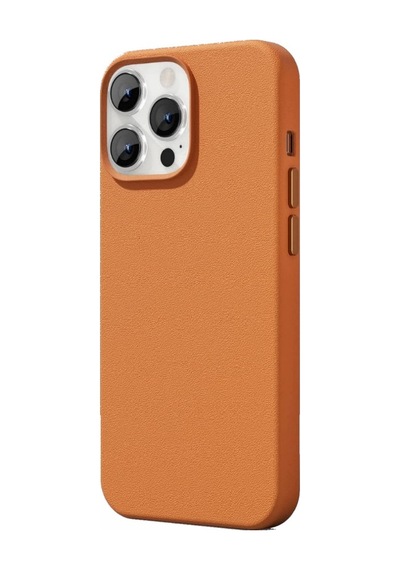Smcase Apple Uyumlu iPhone 14 Pro Kılıf Alphines Wiriless Destekli Suni Deri