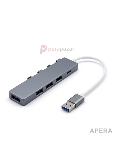 4 Port Usb Çoklayıcı Hub 1x Usb 3.0 + 3x Usb 2.0 5gbps Hızlı Veri Aktarımı Type-c Güç Girişli Bilgisayar Laptop Çoğaltıcı Cn09
