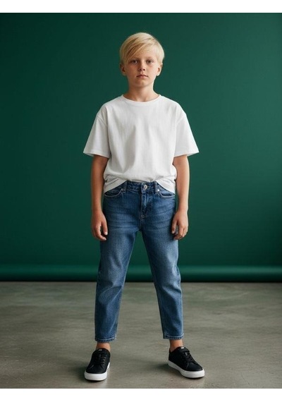 Zekids Erkek Çocuk Denim Pantolon-16656 Renkli