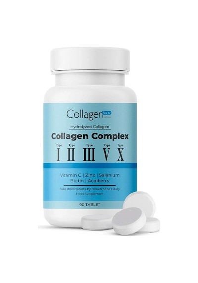 Collagen Forte Platinum 5 Tip Kolajen Vitamin ve Mineral İçeren Takviye Gıda 500 MG 90 Tablet