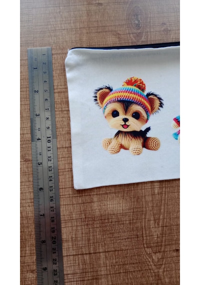 Wisheratelier Örme Sevimli Desenli Bez El Çantası