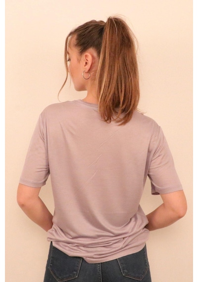 Rich Kadın O Yaka T-shirt Tişört Mavi