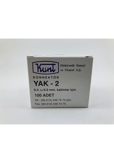 Yak 2 Kunt Konnektör (100 Lük Kutu) ( Ürün Adınıza Faturalı )