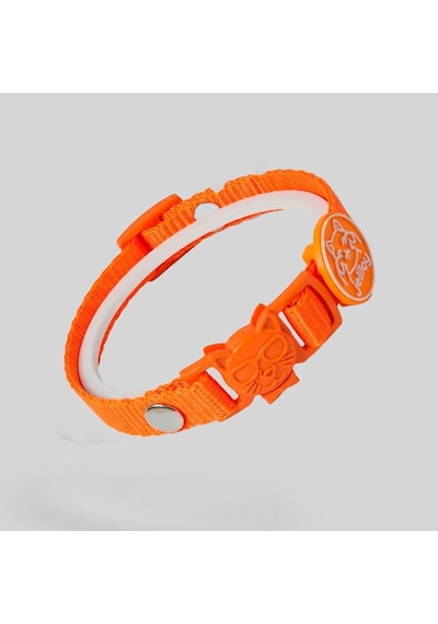 Charmlı Kedi Boyun Tasması Safety Click Turuncu