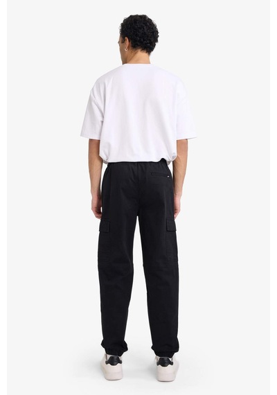 Defacto Regular Jogger Kargo Cepli Gabardin Pantolon C9163ax26spbk81 Siyah-bk81