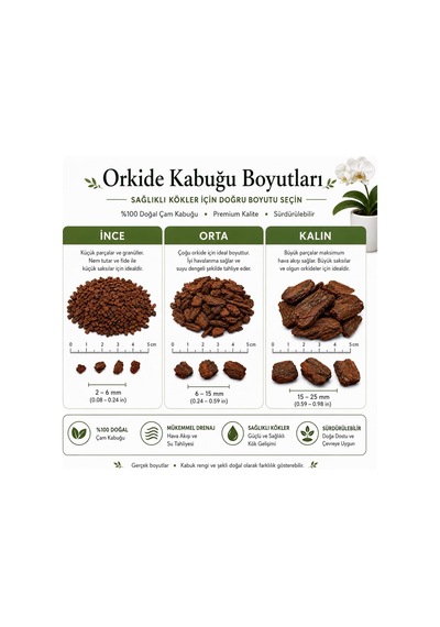 Zevli Premium 2 Litre Organik Orkide Toprağı%100 Doğal Çam Kabuğu Orkide Saksı Harcı Ve Yetiştirme Ortamı Orkide Ve Epifit Bitkiler İçin 1000