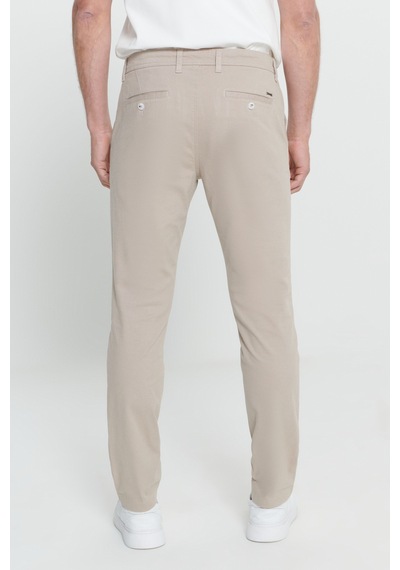 Ac&co Erkek Tas Slim Fit Dar Kesim Pamuklu Esnek Chino Pantolon Taş Rengi