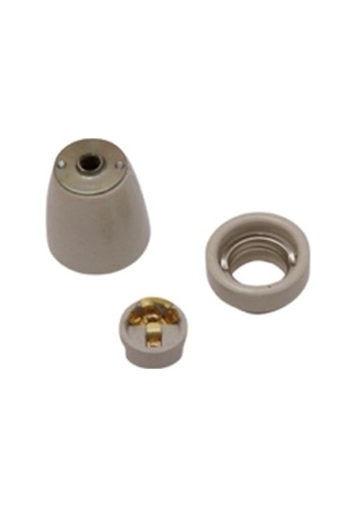 Marmaline - E27 Porselen Braçol Duy 1/8 Tije Uyumlu Porselen Duy