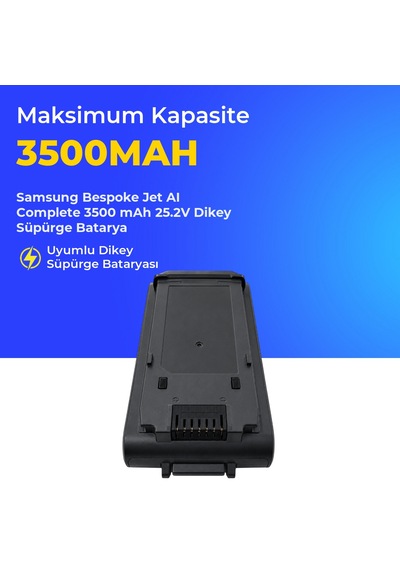 Samsung Uyumlu Bespoke Jet Aı Complete 3500 Mah 25.2v Dikey Süpürge Batarya