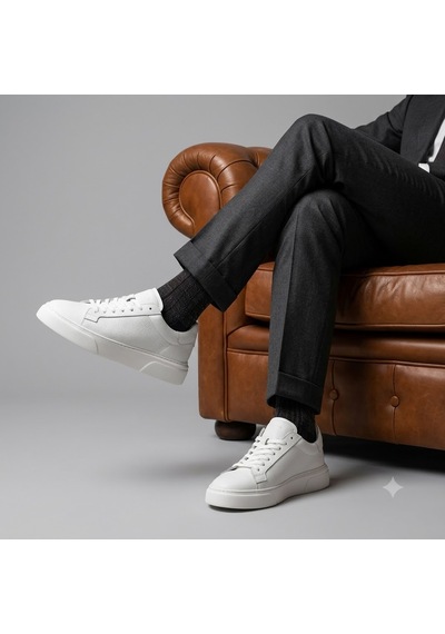 Kindep Sneakers İç Dışı Hakiki Deri Günlük Erkek Ayakkabı Beyaz