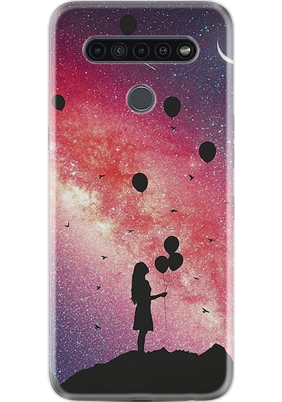 LG Uyumlu K61 Kılıf Desenli Flowers Cat 2 1349