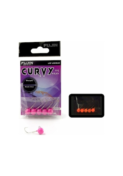 Fujin Curvy Pink Glow Jig Head (489823090)