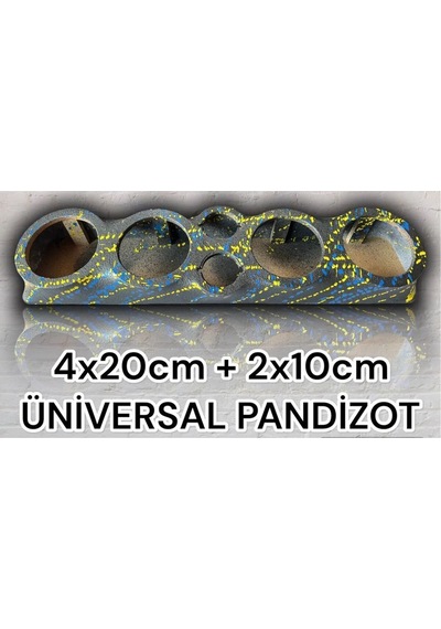 Elyaflı Universal Pandizot 4x20cm+2x10 Uyumlu Pandizot Özel Boyalı Siyah