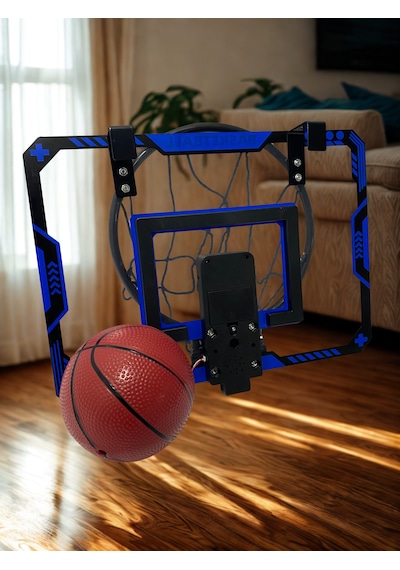 Çift Potali Skorboard Lu Basketbol Seti Basketbol Potası Matkap Gerektirmez, Iç/dış Mekan 2 Yıl Garantili