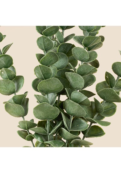 Deco Okaliptus 7'li Dal Çiçek - Yeşil - 47 Cm Çok Renkli