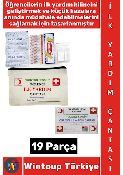İlkyardımçantası Acil Müdahale Ev Iş Yeri Okul Outdoor Kamp Spor Ecza Bez Çantalı İlk Yardım Seti