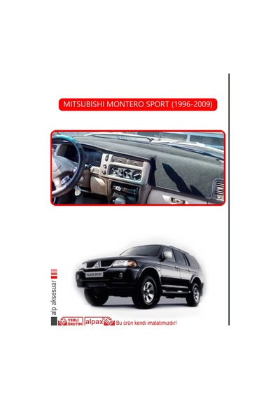 Mıtsubıshı Montero Sport 1996-2009torpido Koruma Halısı Kırmızı Kenar