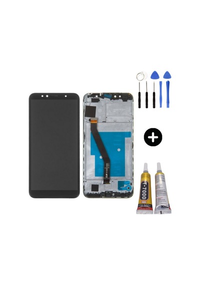 Te Huawei Y6 2018 Uyumlu Çıtalı Servis Lcd Ekran Dokunmatik Siyah+ Montaj Seti