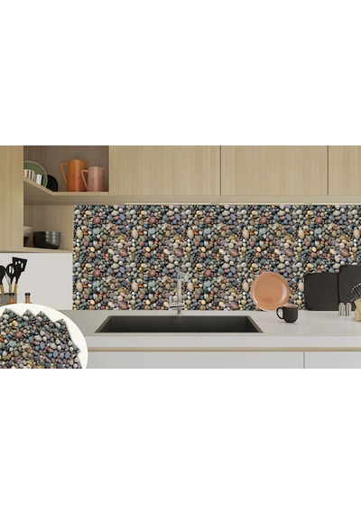 Tink KENDİNDEN YAPIŞKANLI ÇAKIL TAŞI DESENLİ PVC KARO 30X30 CM