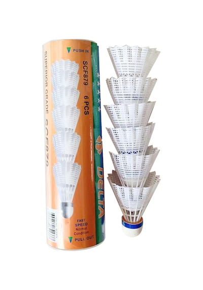 Yüksek Hız Sevenler İçin Pratik Kutusunda 6 Adet Mantar Kafa Deluxe Badminton Topu