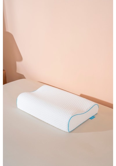 Visco Çift Boyun Destekli Ortopedik Visko Yastık - 60x40x12/10cm Beyaz