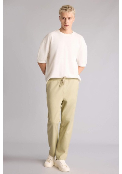 Defacto Baggy Fıt Belden Bağlamalı Haki Pantolon H5798ax26smkh404 Haki-kh404