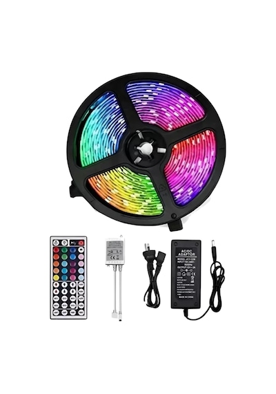 Rgb Led Strip 5 Metre Kumandalı 5050 Şerit Led Dekorasyon Işığı 96531330