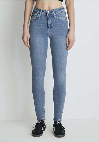 Mavi - Serenay Mavi Zımparalı Gold Shape Jean Pantolon 100980-821 Mavi