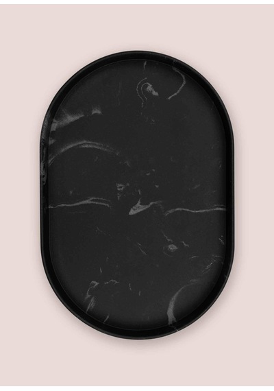 The Mia Marble Banyo Tepsisi Siyah 30x20x3 Cm Çok renkli