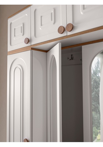 Mango Mdf Portmanto Krem - Meşe