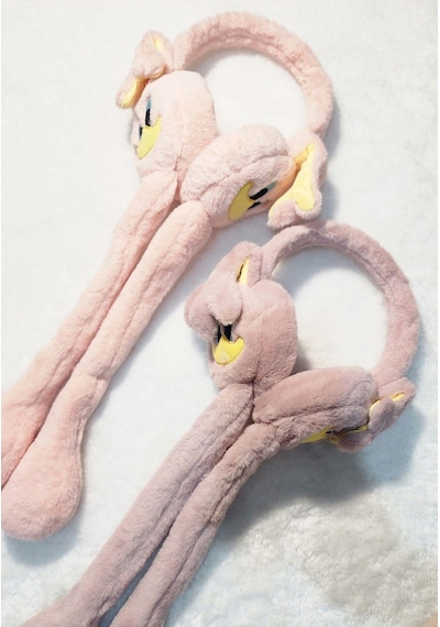 Peluş Kulak Isıtıcı Kulaklik Ses Çıkaran Hareket Ediyor-50 Pembe