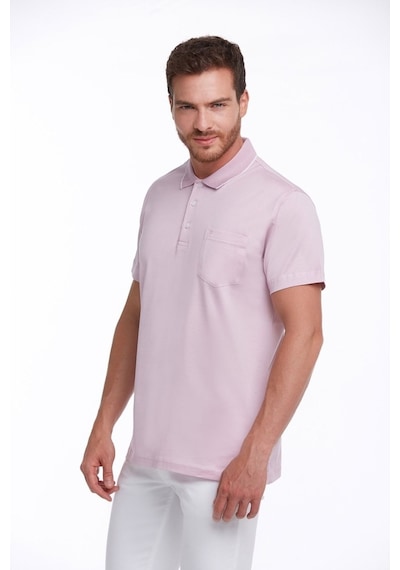 Hatemoğlu Lila Regular Fit %100 Pamuk Basic Polo Yaka Tişört-Lila