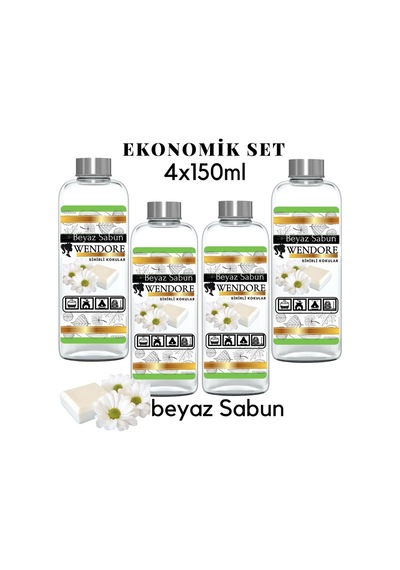 Wendore Beyaz Sabun Koku Makinesi Solüsyonu 4 x 150 ML