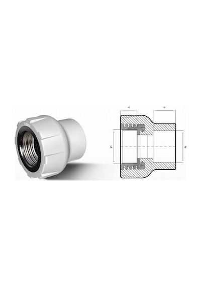 Ege Yıldız Pprc 25x1/2 Dişi Adaptör Gri 1