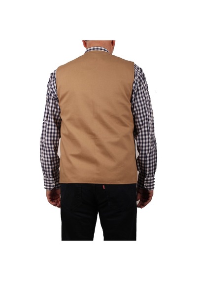 Çok Cepli Yazlık Taba Gabardin Yelek (Yiğit İş Elbiseleri) (431250708)