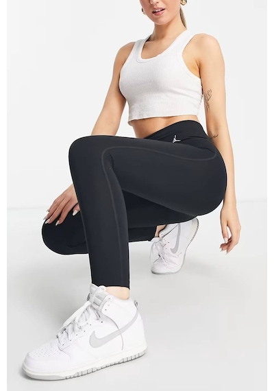 Nike Jordan Dri Fit Sport Legging Logo Black Wpmen's Tight Kadın Cepli Spor Tayt Siyah Siyah