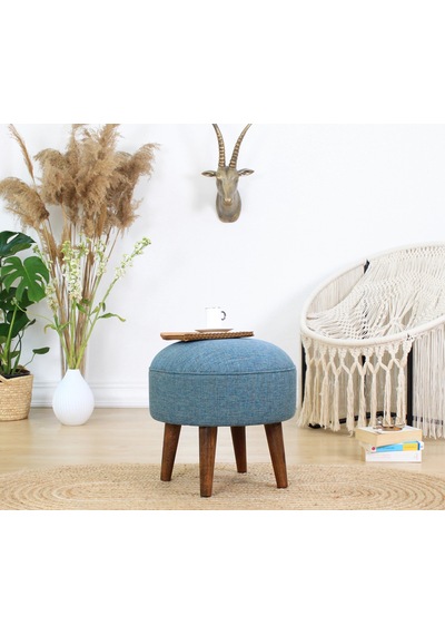 Lorencehome Deff Puf - Mavi / Lorencehome